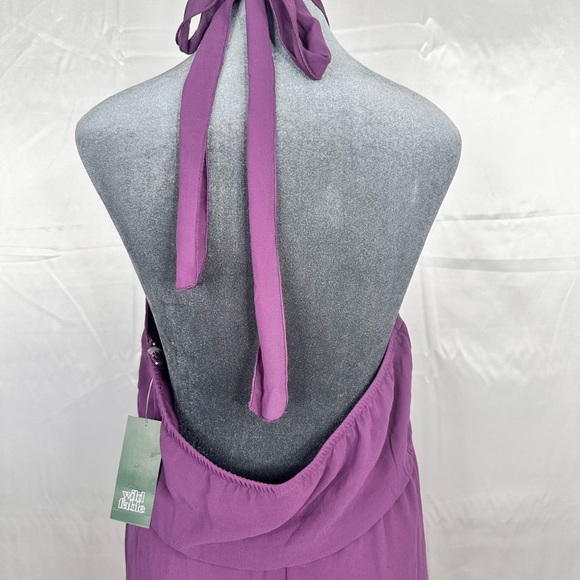NWT Wild Fable Purple Flowy Lined Halter Dress Size L - Picture 5 of 11
